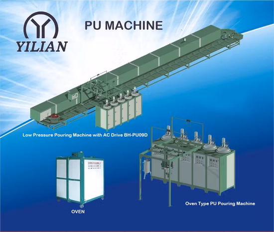 Low Pressure Conveyor Type PU Pouring Machine for Sole/Shoe/Sandal/Slipper (Finding Agent)